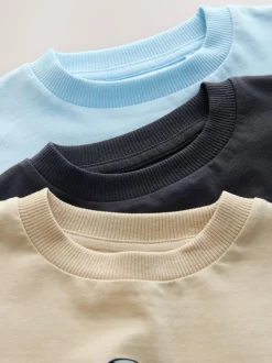 Next Black/Grey Race Car Short Sleeve Graphic T-Shirts 3 Pack (3mths-7yrs) Clearance