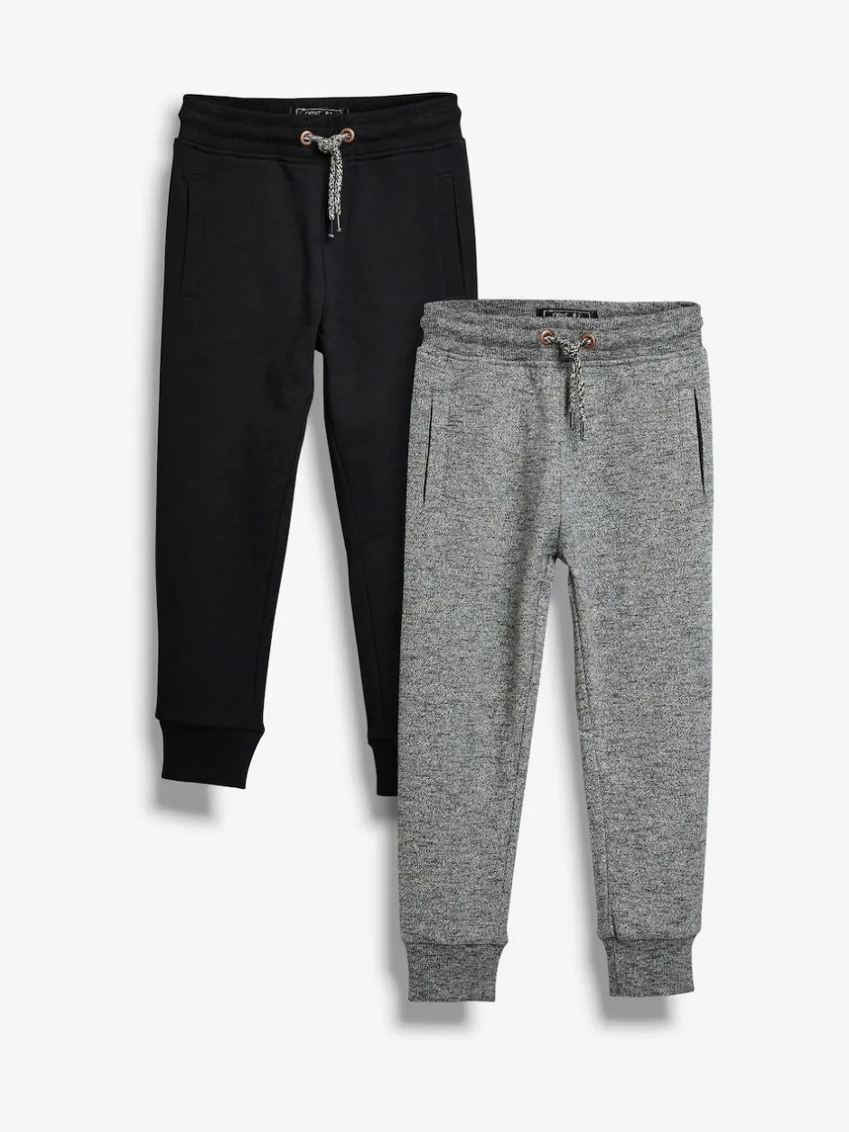 Next Black/Grey Slim Fit Joggers 2 Pack (3-16yrs) Sale
