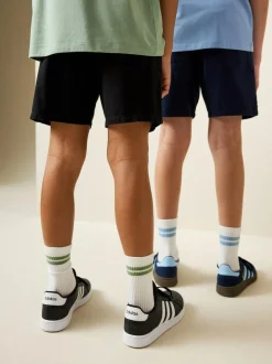Next 2 Pack Shorts (3-16yrs) Black/Navy Outlet