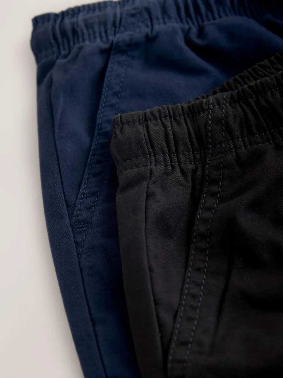 Next 2 Pack Shorts (3-16yrs) Black/Navy Outlet