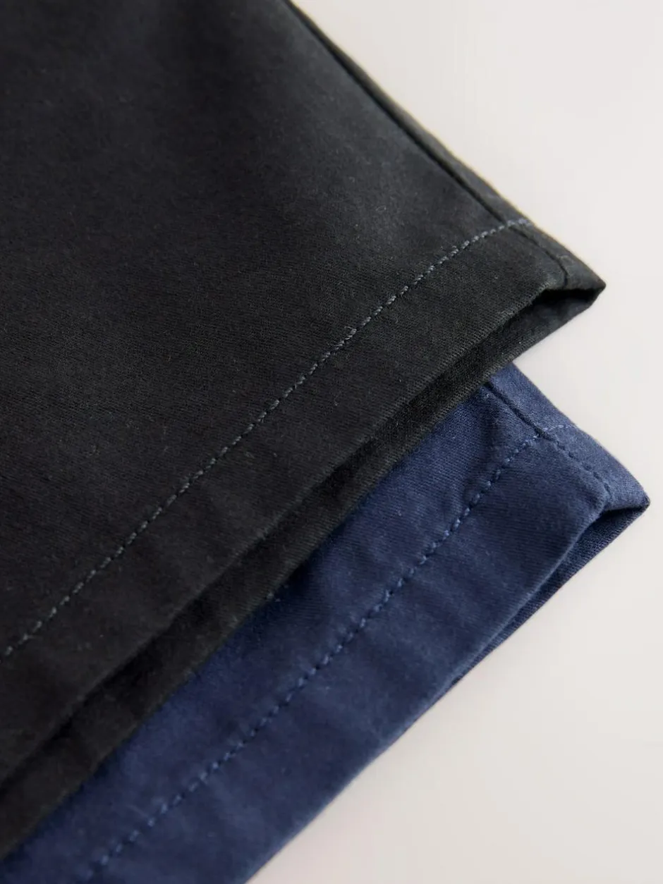 Next 2 Pack Shorts (3-16yrs) Black/Navy Outlet