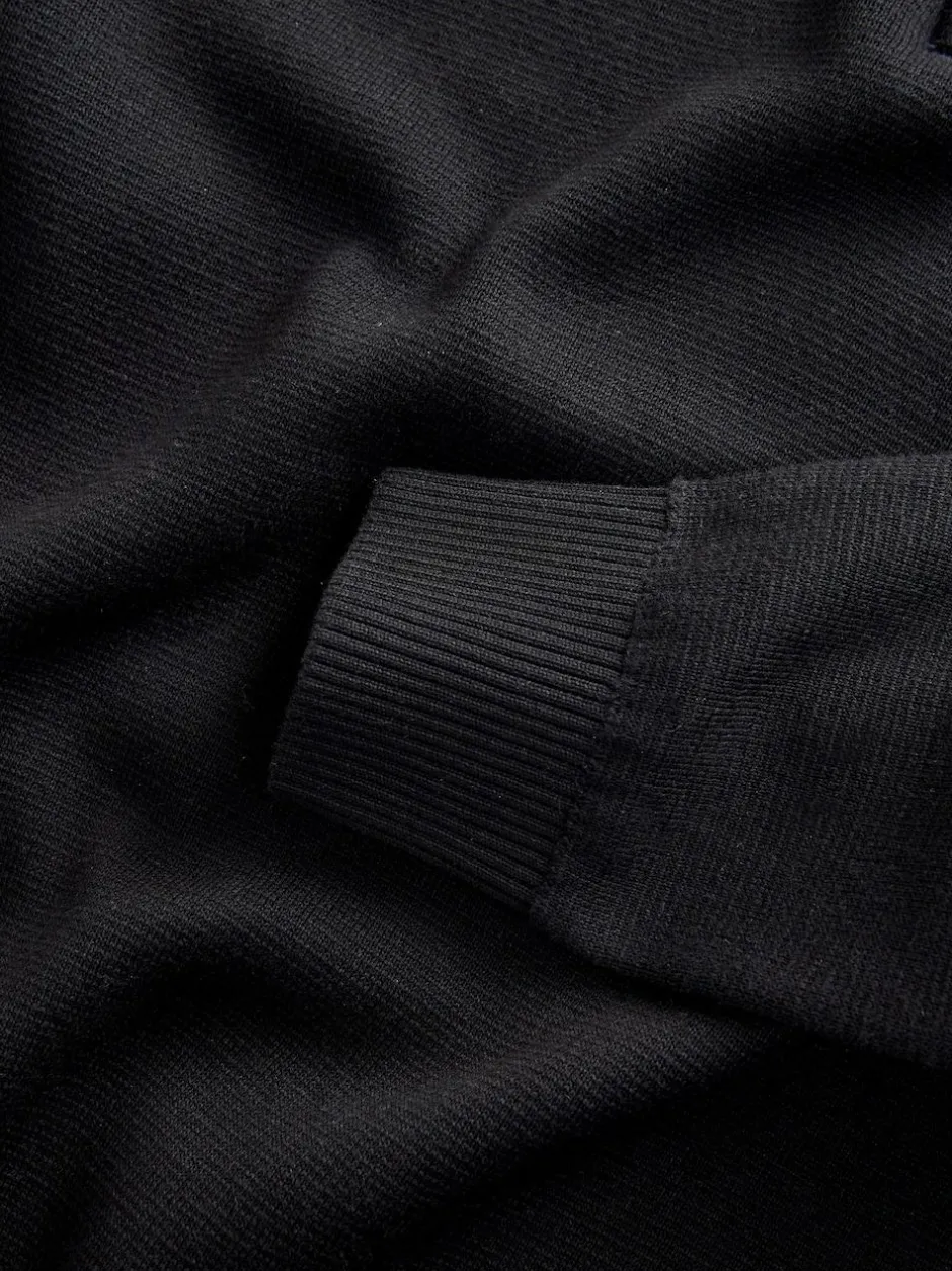 Next N.Premium 100% Cotton Regular Fit Premium Quarter Zip Jumpers 2 Pack Black/Navy Blue Best