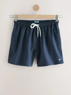 Next Essential Swim Shorts 4 Pack Black/Navy Blue/Light Blue/Grey Online