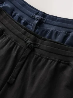 Next Cuffed Loopback Soft Touch 2 Pack Open Joggers Black/Navy Hot