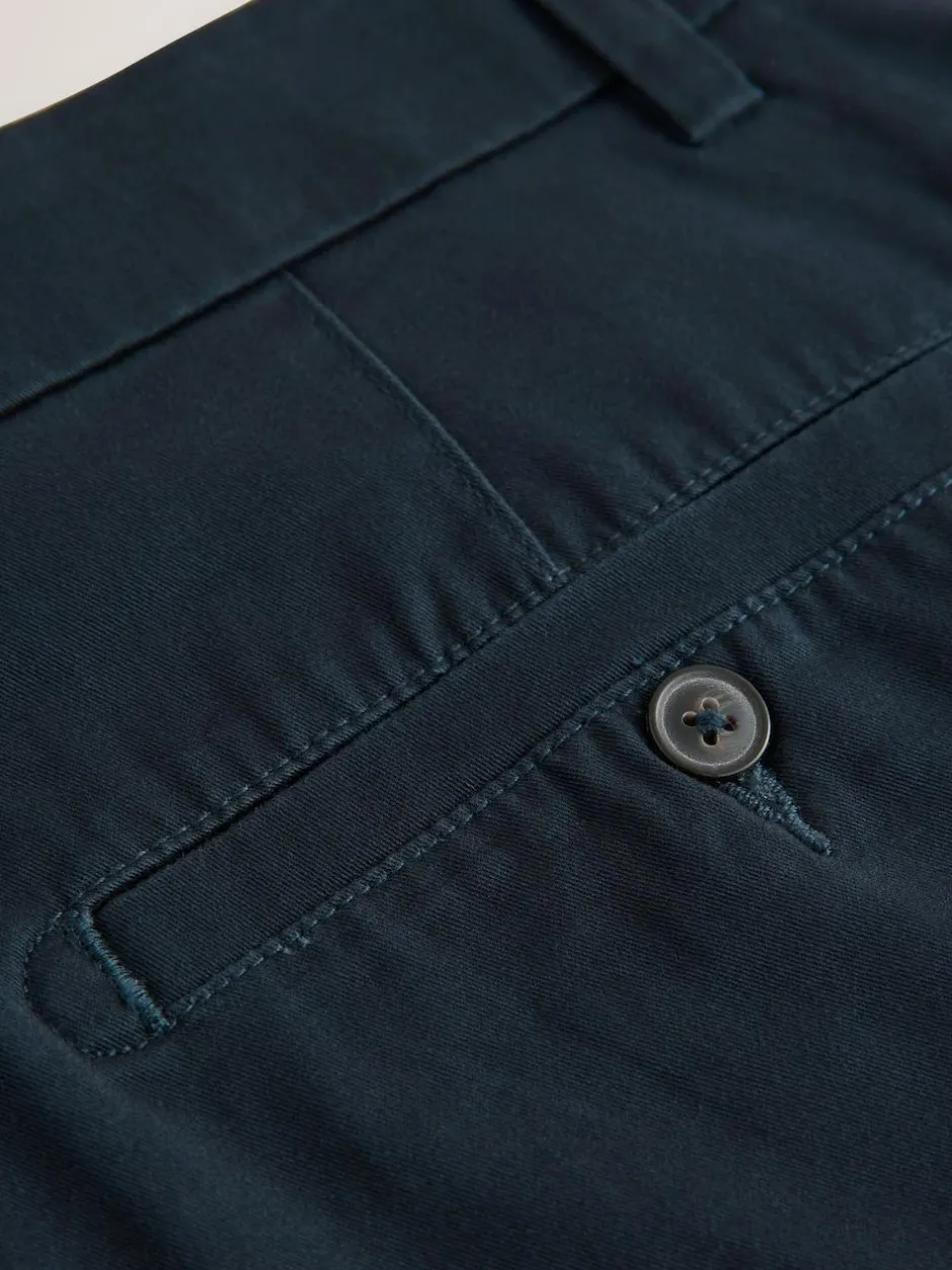 Next Straight Fit Stretch Chino Shorts 2 Pack Black/Navy New