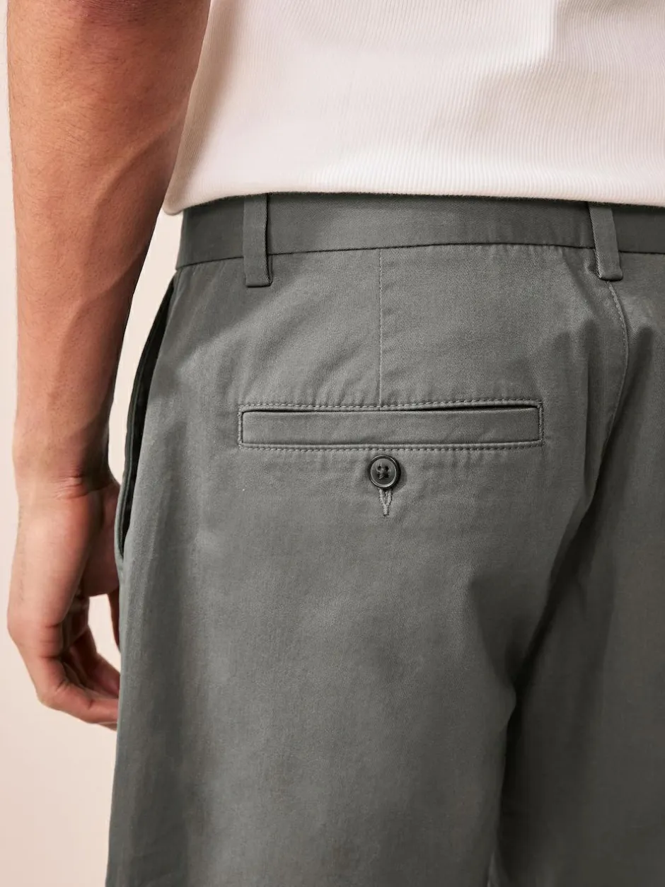 Next Black/Navy/Charcoal Straight Fit Stretch Chinos Shorts 3 Pack Outlet