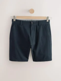 Next Black/Navy/Charcoal Straight Fit Stretch Chinos Shorts 3 Pack Outlet