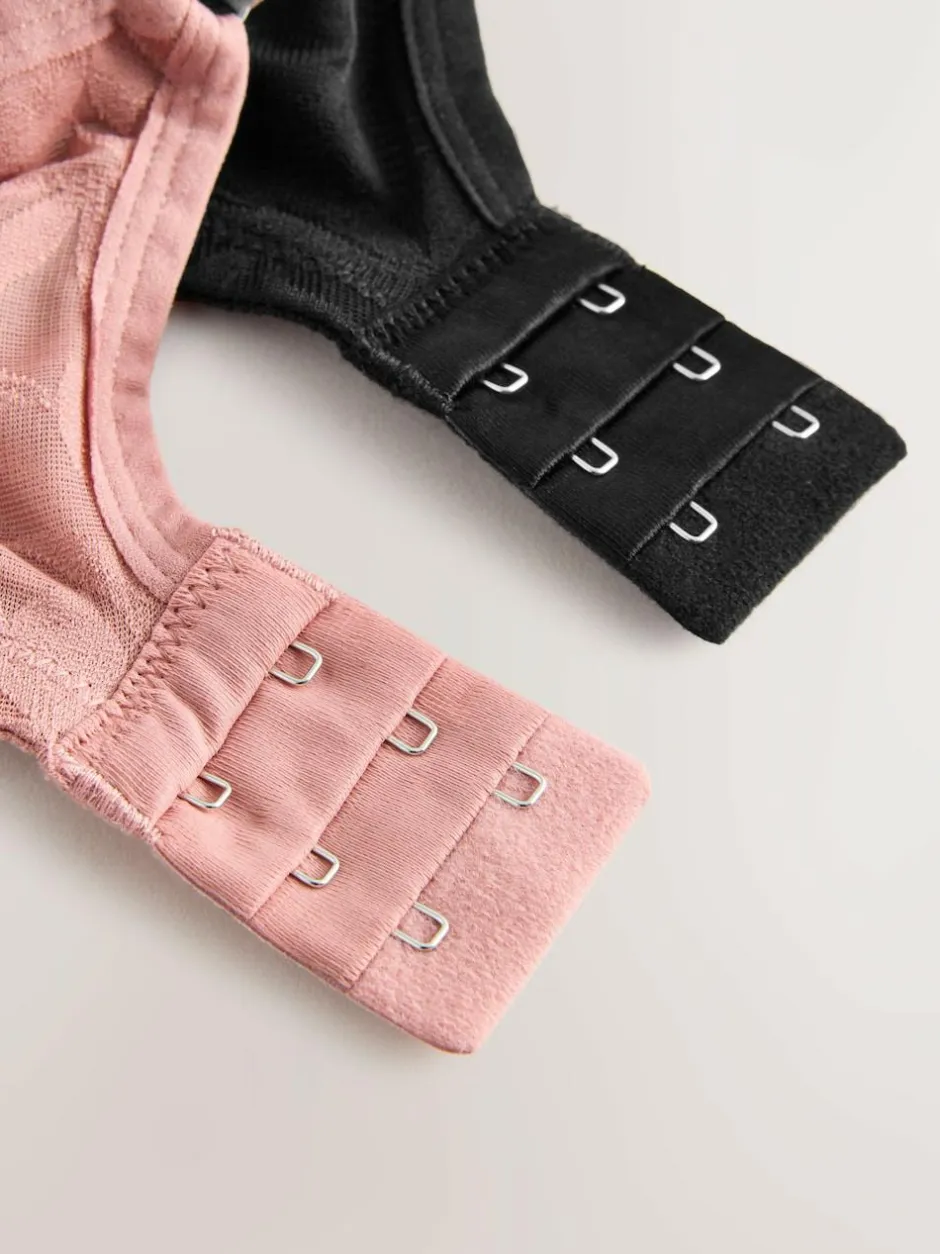 Next DD-G Lace Non Pad Full Cup Bras 2 Pack Black/Pink Sale