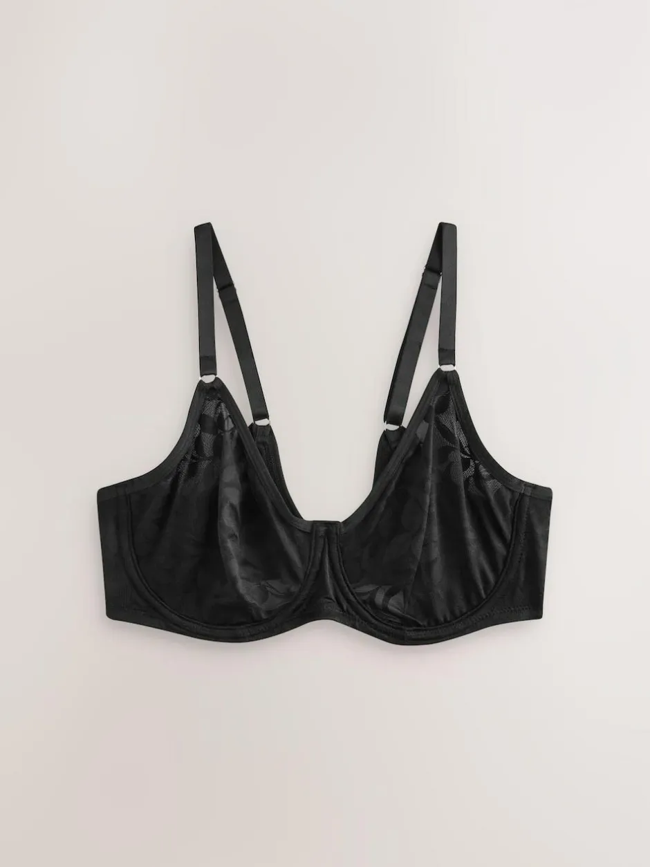 Next DD-G Lace Non Pad Full Cup Bras 2 Pack Black/Pink Sale