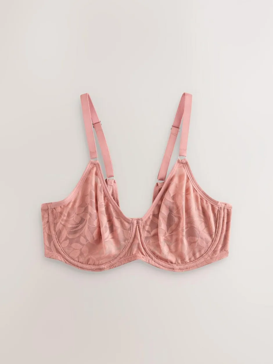 Next DD-G Lace Non Pad Full Cup Bras 2 Pack Black/Pink Sale