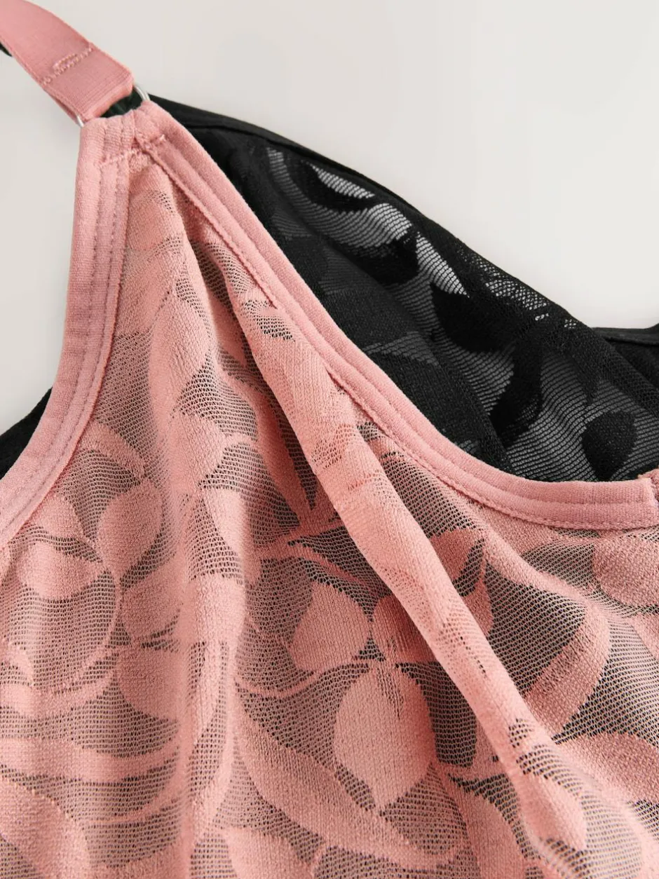 Next DD-G Lace Non Pad Full Cup Bras 2 Pack Black/Pink Sale