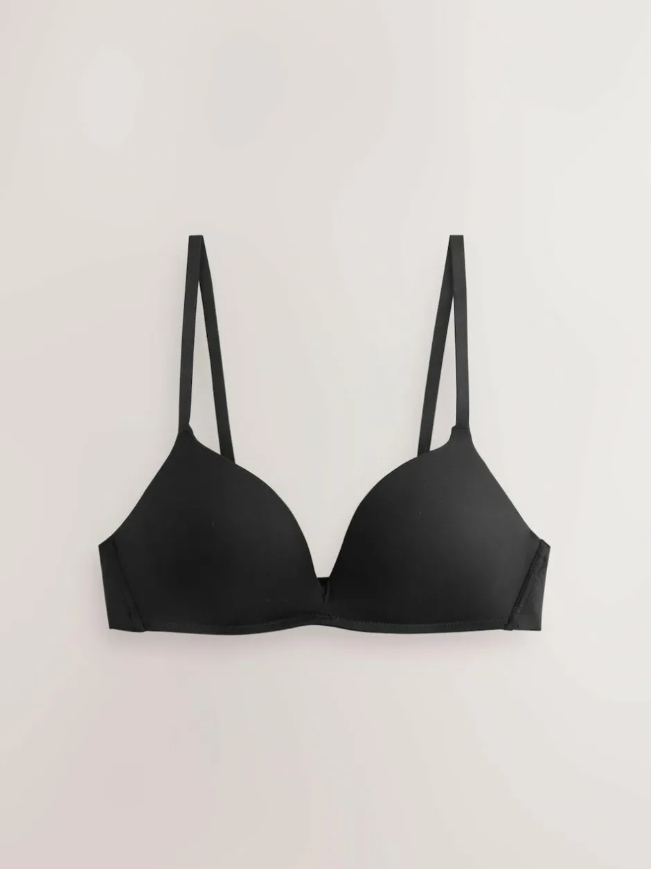 Next A-E Push Up Padded Non Wired Smoothing Bras 2 Pack Black/Praline Nude Outlet