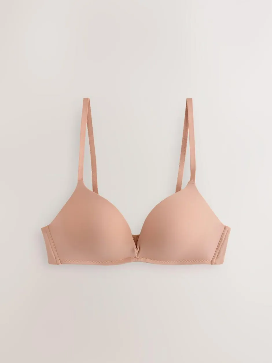 Next A-E Push Up Padded Non Wired Smoothing Bras 2 Pack Black/Praline Nude Outlet