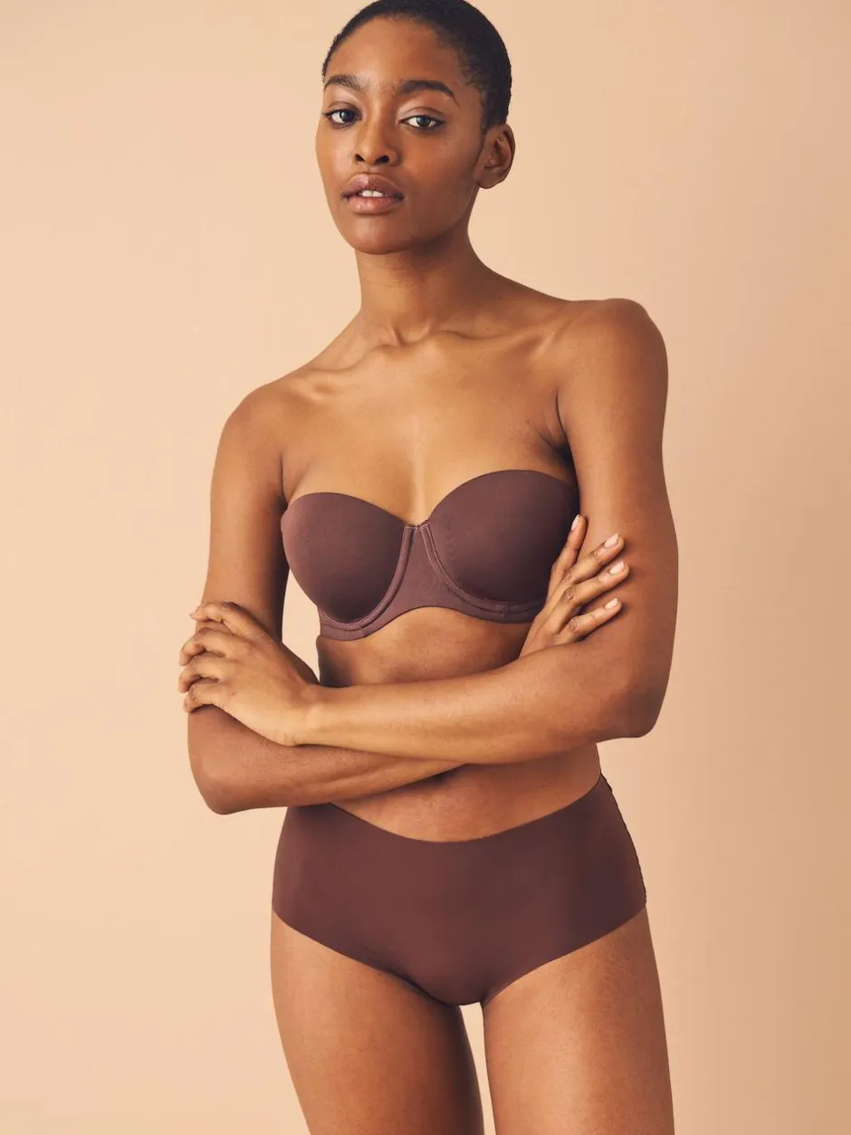 Next Midi No VPL Comfort Knickers 3 Pack Black/Praline Nude/Chocolate Nude Hot