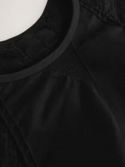Next Black/Stone Seamless High Neck Medium Impact Sports Bras 2 Pack New