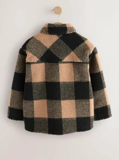 Next Black/Tan Buffalo Borg Fleece Check Shacket (3-16yrs) Discount