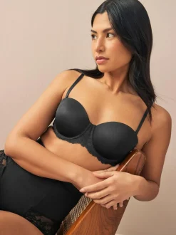 Next A-E Light Pad Strapless Multiway Bras 2 Pack Black/White