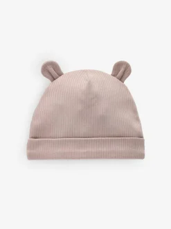 Next Black/White Bear Ear Beanie Baby Hats 3 Pack (0-18mths) Online