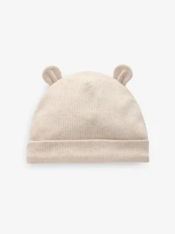 Next Black/White Bear Ear Beanie Baby Hats 3 Pack (0-18mths) Online