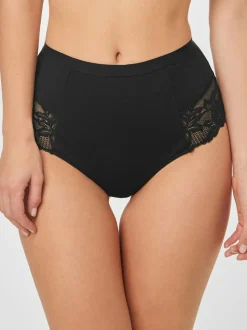Next Black/White Cotton Tummy Control Shaping Thong Knickers 2 Pack Online