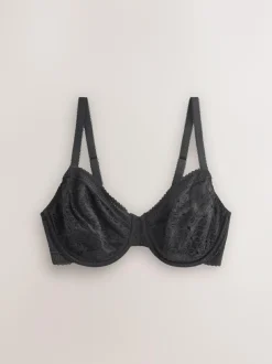 Next DD+ Lace Non Pad Full Cup Minimiser Bras 2 Pack Black/White Clearance