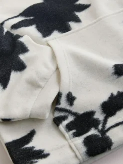 Next Black/White Floral Half Zip Fleece Discount