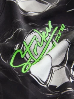 Next Black/White Football Regular Fit Short Sleeve All-Over Print T-Shirt (3-16yrs) Outlet