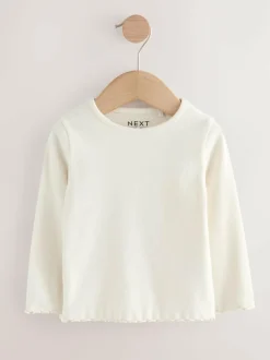 Next Black/White Long Sleeve Rib Tops 5 Pack (3mths-7yrs) Discount