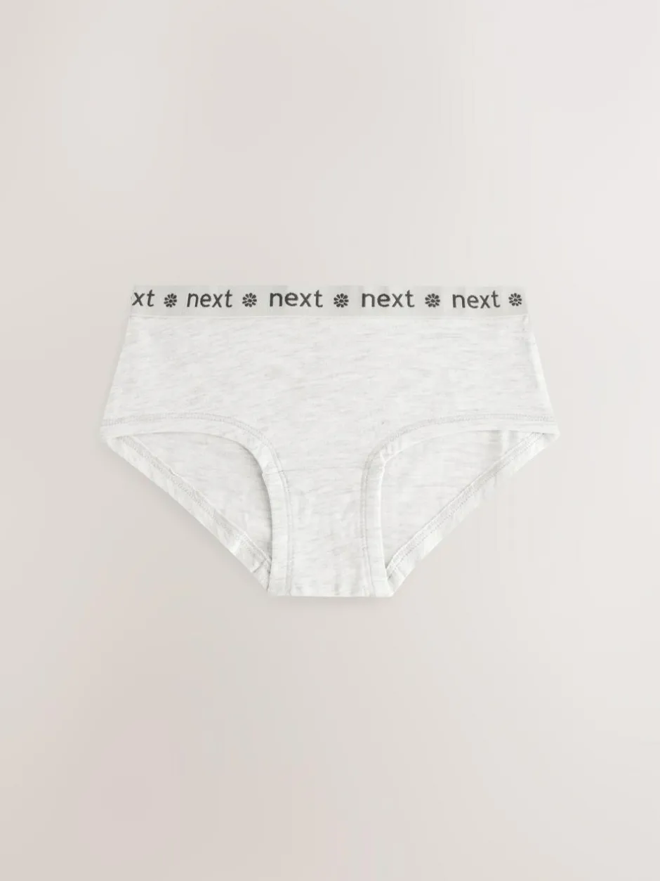 Next Print Hipster Briefs 5 Pack (2-16yrs) Black/White