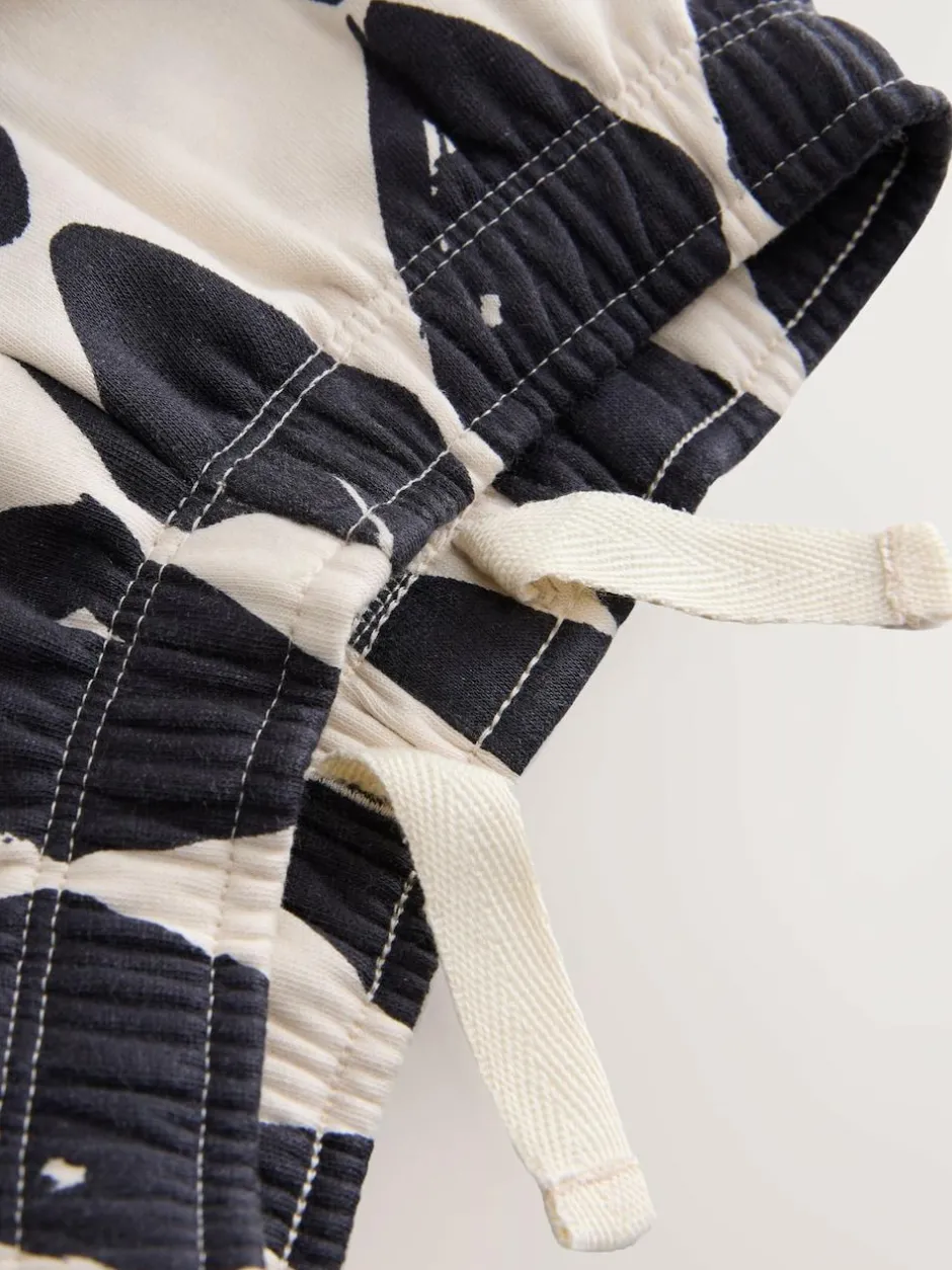 Next Black/White Printed 2 Pack Sweatshirt And Stripe Joggers Set (3mths-7yrs) Hot