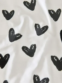 Next Black/White Reversible Duvet Cover and Pillowcase Set Sale