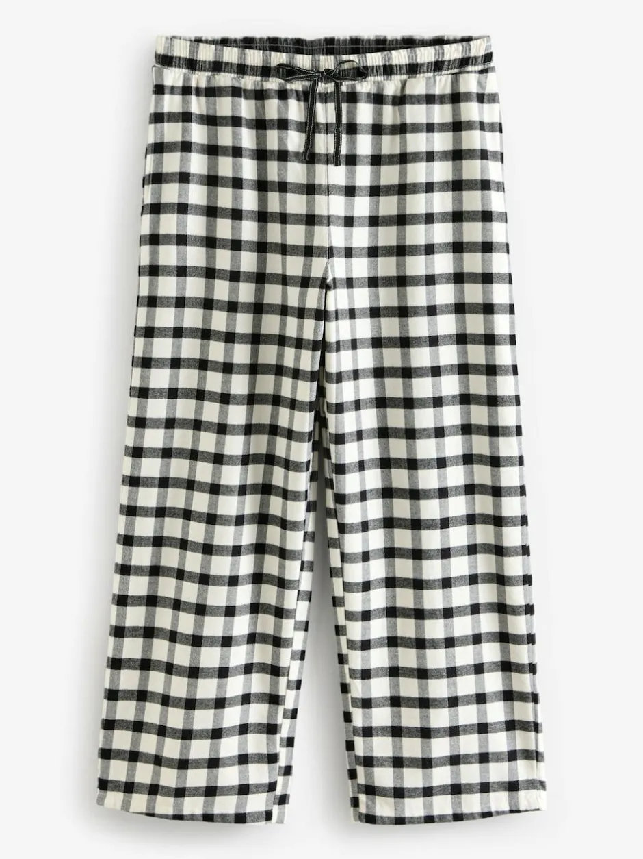 Next Black/White Short Sleeve 100% Cotton Pyjamas 2 Pack