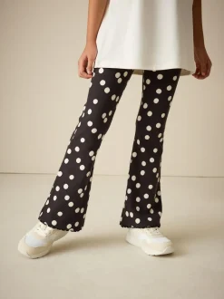 Next Black/White Spot 1 Pack Rib Flare Leggings (3-16yrs) Discount
