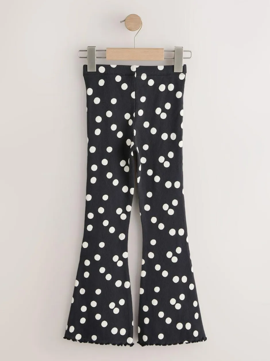 Next Black/White Spot 1 Pack Rib Flare Leggings (3-16yrs) Discount