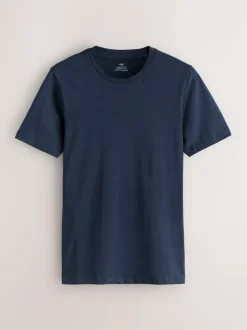 Next Black/White/Navy/Grey Muscle Fit Essential Cotton T-Shirts 6 Pack Best