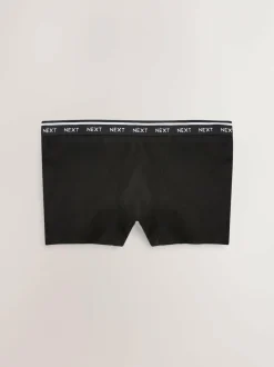 Next Boyshort Cotton Logo Knickers 4 Pack Black/White/Nude Sale