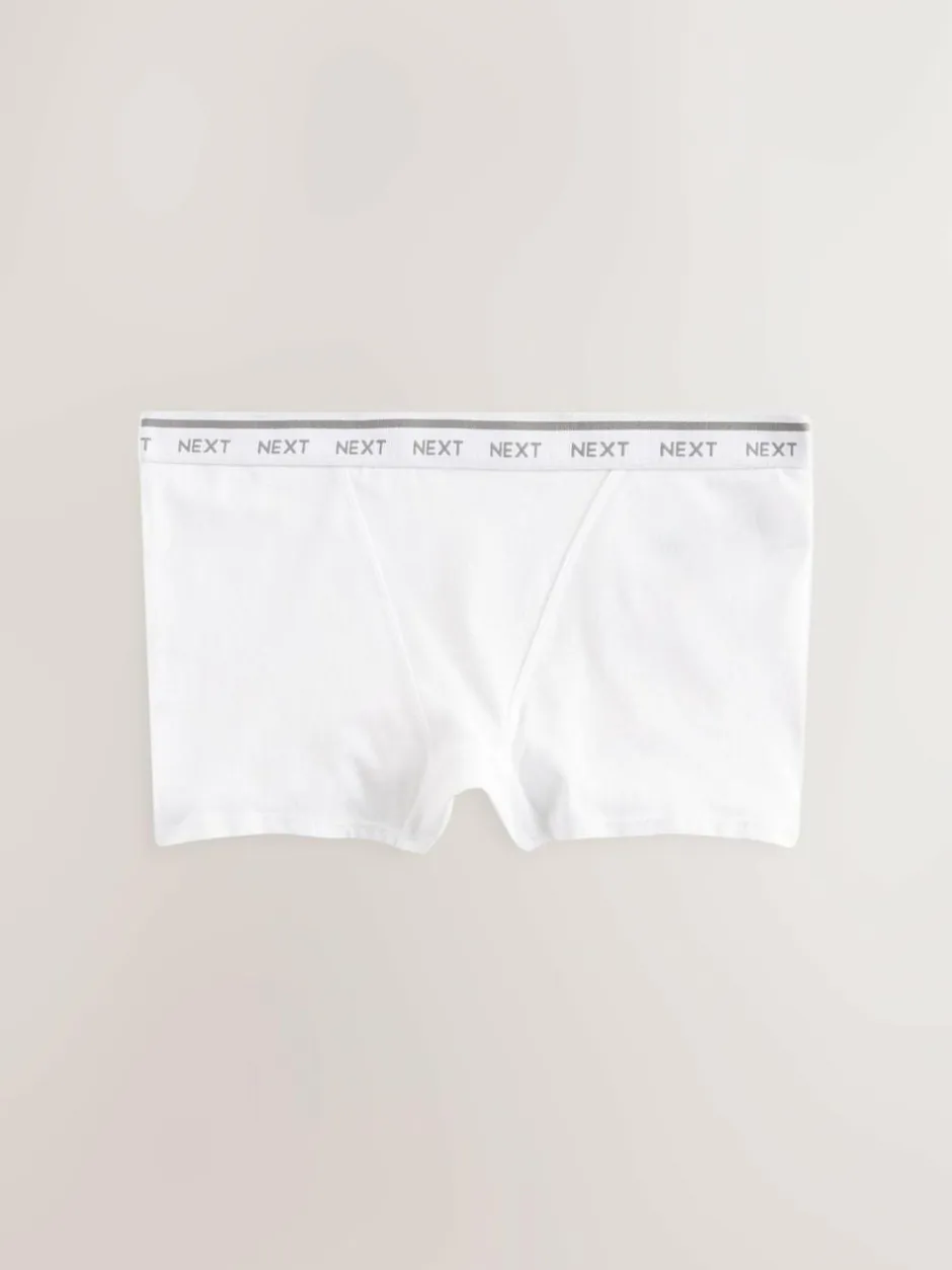 Next Boyshort Cotton Logo Knickers 4 Pack Black/White/Nude Sale
