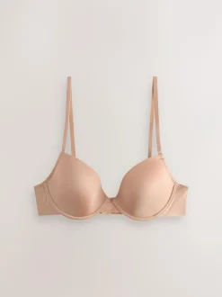 Next Black/White/Nude Pad Plunge A-E Ultimate Comfort Smoothing T-Shirt Bras 3 Pack New