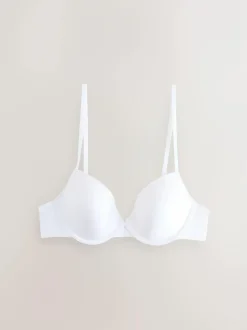 Next Black/White/Nude Pad Plunge A-E Ultimate Comfort Smoothing T-Shirt Bras 3 Pack New