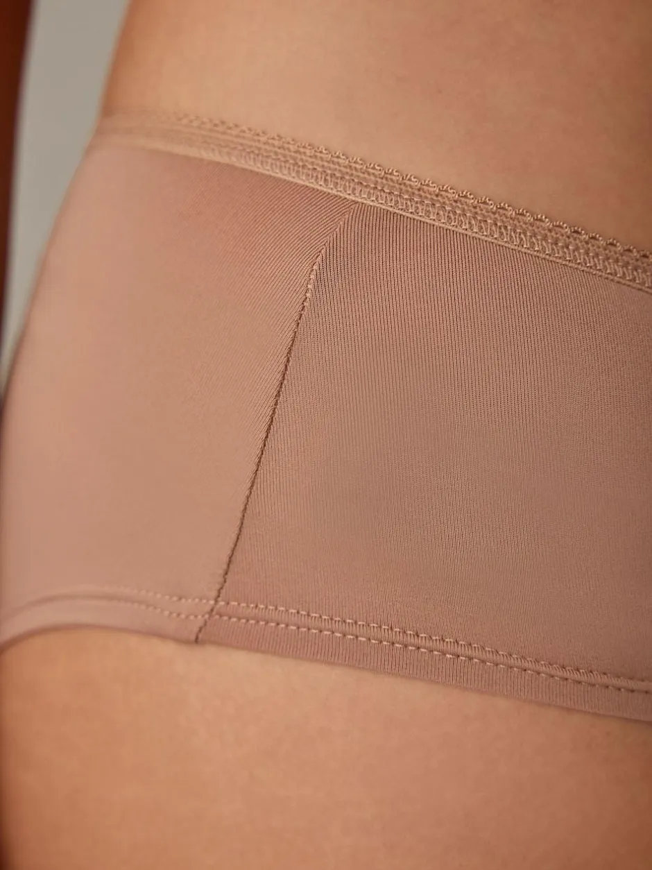 Next Short Microfibre Knickers 7 Pack Black/White/Praline Nude Hot