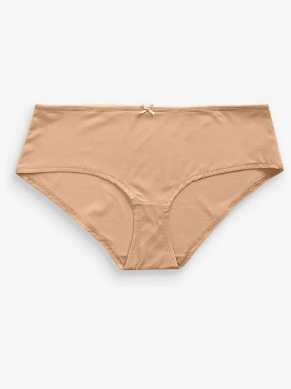 Next Short Microfibre Knickers 7 Pack Black/White/Praline Nude Hot