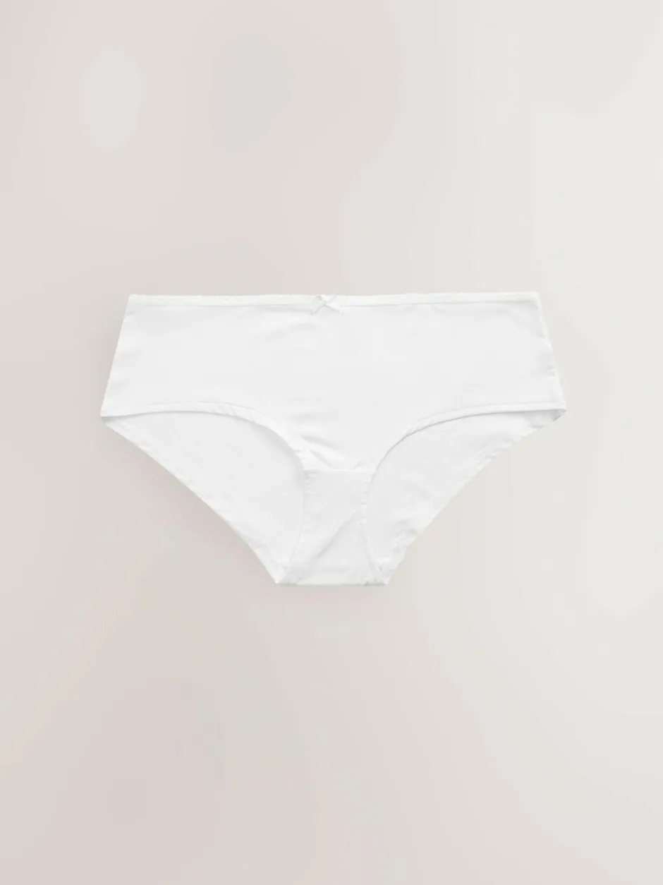 Next Short Microfibre Knickers 7 Pack Black/White/Praline Nude Hot