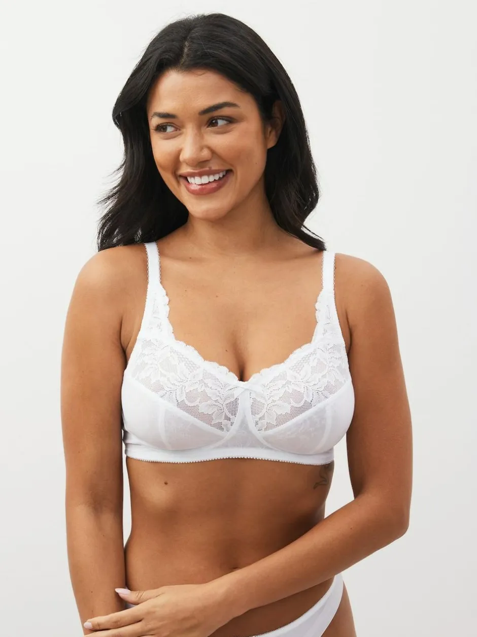 Next Total Support Full Cup Lace Ultimate Comfort Bras 3 Pack Black/White/Praline Nude Sale