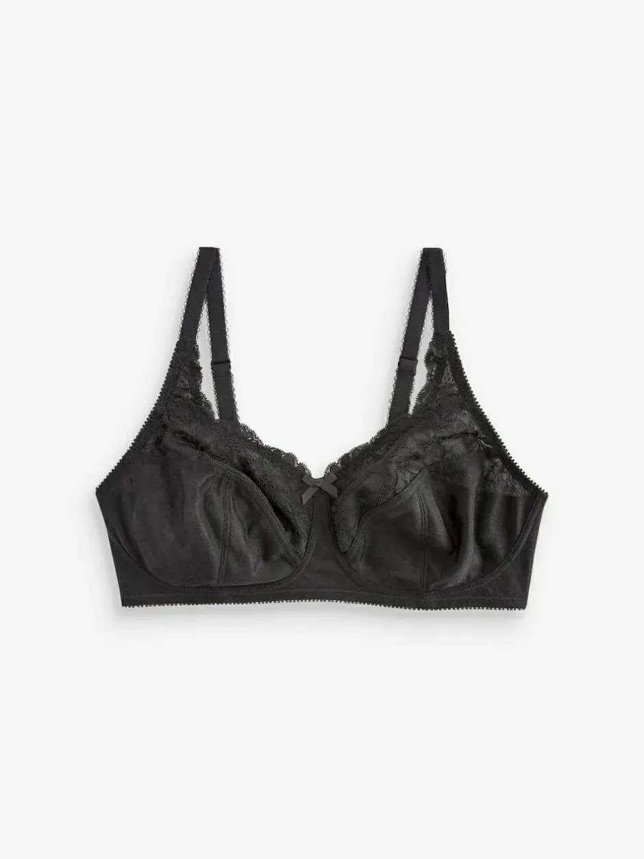 Next Total Support Full Cup Lace Ultimate Comfort Bras 3 Pack Black/White/Praline Nude Sale