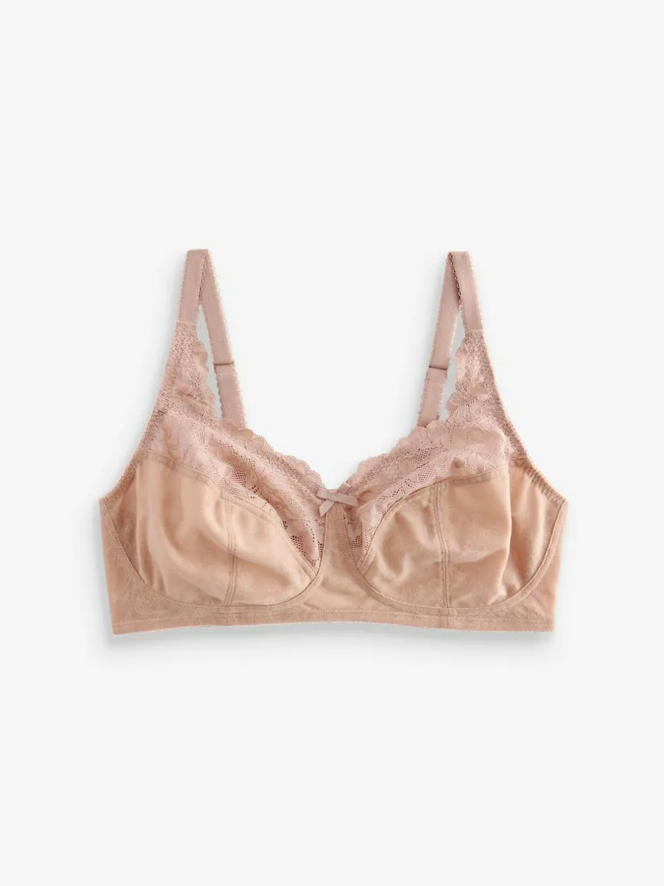 Next Total Support Full Cup Lace Ultimate Comfort Bras 3 Pack Black/White/Praline Nude Sale