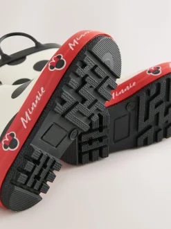 Next Black/White/Red Minnie Mouse Handle Wellies Clearance