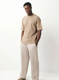 Next Relaxed Fit Heavyweight T-Shirts 5 Pack Black/White/Stone/Navy/Grey Sale