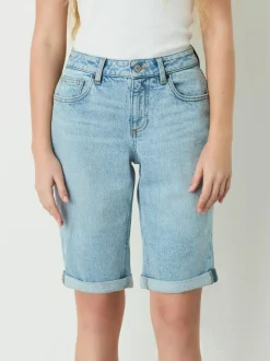 Next Knee Length Bermuda Denim Shorts Bleach Sale