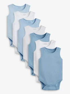 Next Blue 7 Pack Baby Vest Bodysuits Best