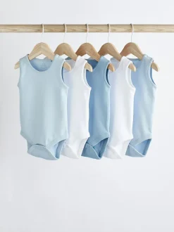 Next Blue 5 Pack Baby Vest Bodysuits Hot